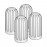 Set van 4 beschermdoppen - voor frame 22 mm - Grey